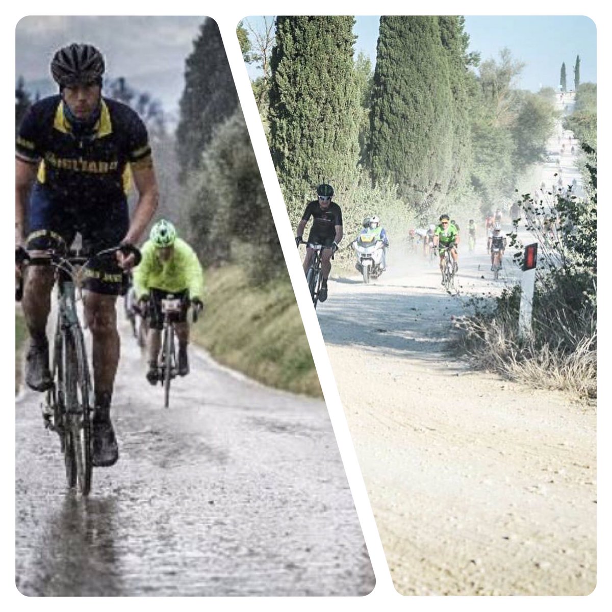 Hoe hoort <a href="/StradeBianche/">Strade Bianche</a> te zijn? Nat en glibber of juist droog en stoffig?