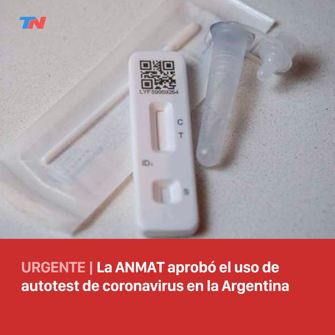 todonoticias's tweet photo. 🔴 URGENTE | La ANMAT aprobó el uso de los autotest de coronavirus en la Argentina. Más información en https://t.co/9rRcDzl2zu https://t.co/FBlJjDCmNM