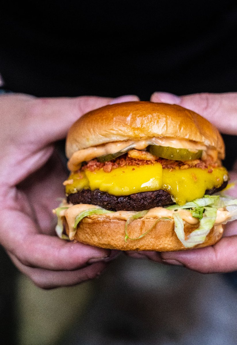 Our mates at <a href="/slapandpickles/">Slap & Pickle</a> have some epic veggie and vegan offerings including this Vegan Baconator burger, exclusive to our Boar Lane bar. Our beers are vegan too, so we’ve got you covered. Now that’s Veganuary done right.