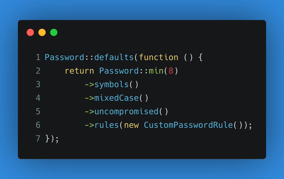 ennakouriReda's tweet photo. Laravel 8.78 released with ability to add custom rules to default password validation rules

#Laravel #PHP #Teacoders https://t.co/bvu97JSCg3