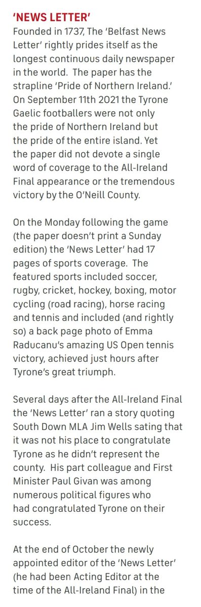 CahairOKane1's tweet photo. Plenty to digest in Brian McAvoy's annual report, including this - a dig at the NewsLetter so pointed that they gave it its own subheading. https://t.co/kxxOlZyxWT