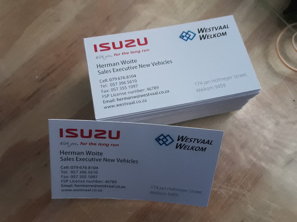 afrikaunitecre's tweet photo. Do you business cards? π
Let us design and print for you. π
#TheConnectionCorner
#DJSBU
#ad
#GirlzTalkZa
https://t.co/kXMJ1p9DV6
π We courier nationwide https://t.co/4Be7IKyZuc