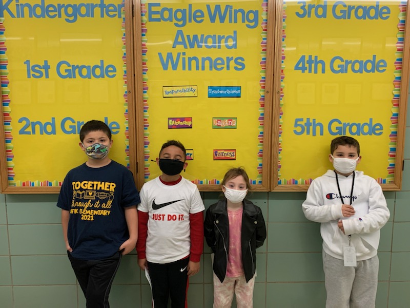 JFKWBschool's tweet photo. Our Eagle Wings Award winners for December were nominated by their teachers for their citizenship. These students were selected for being good citizens. Congratulations to second grade students Logan, Kelsey and Jacob! https://t.co/qBJErSzZzc