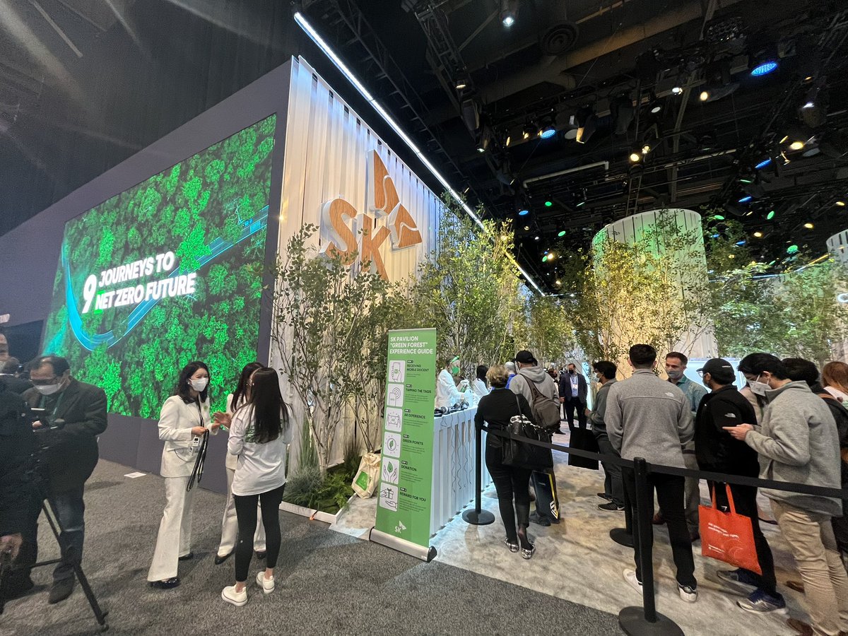 Buzziest booth on the #CES2022 floor so far is <a href="/SKtelecom/">SK telecom</a>.