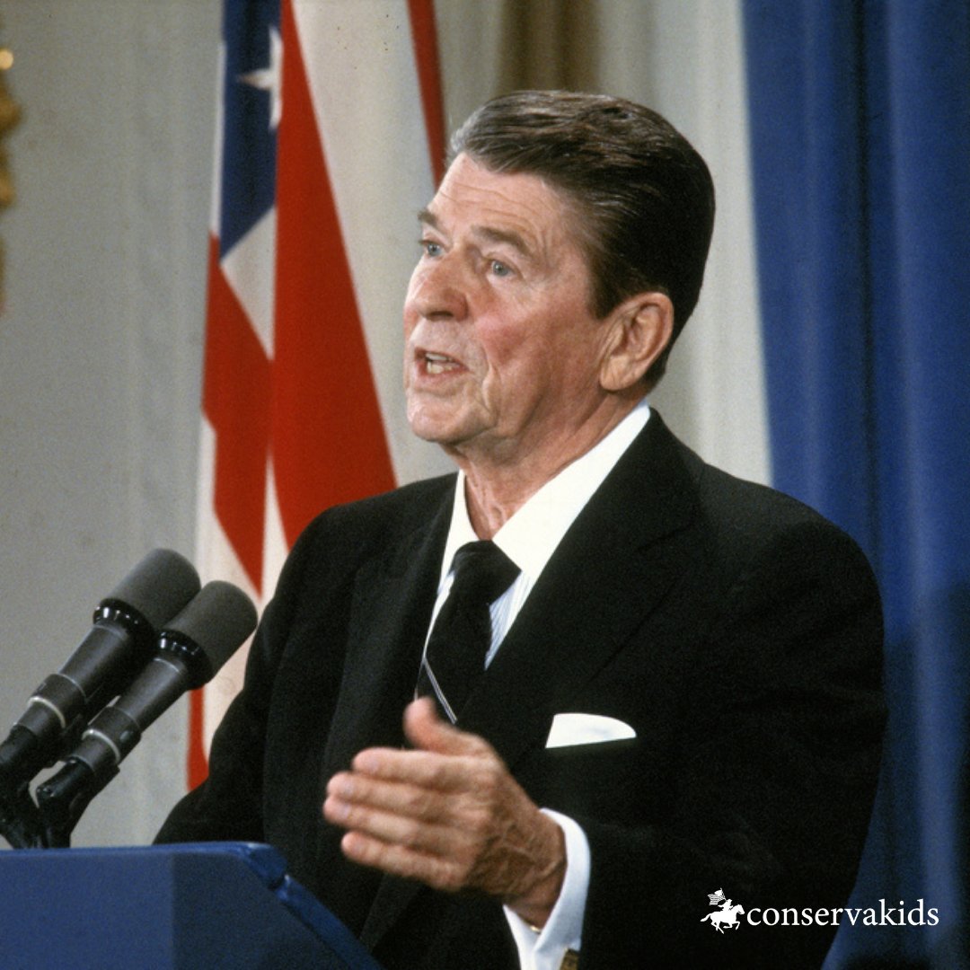 Conserva_kids's tweet photo. "Freedom is never more than one generation away from extinction. We didn’t pass it on to our children in the bloodstream. It must be fought for, protected, and handed on for them to do the same."

-Ronald Reagan⁠ https://t.co/YUo5geX7zP