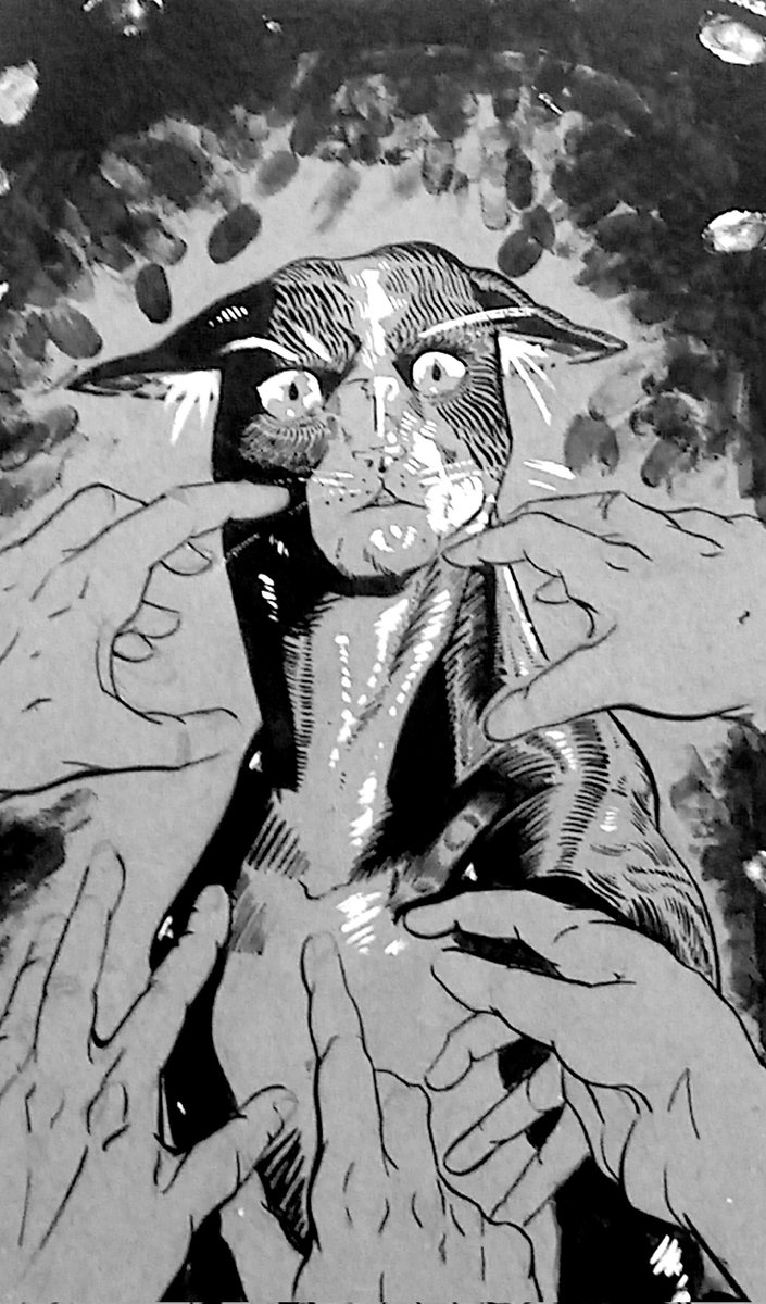 SeaEeled's tweet photo. I watched Cats 2019 and was thinking it would make a good horror.
#artaday2022 #SeaEeled #cats2019 #uncanny #anthro #penandink https://t.co/GaWzv74bLc