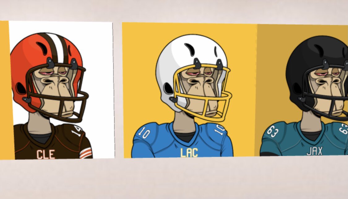 <a href="/chargers/">Los Angeles Chargers</a> <a href="/PigskinApes/">Pigskin Apes</a> QB10 hangs on my #nft virtual gallery. #nftcollectors #nftcommunity