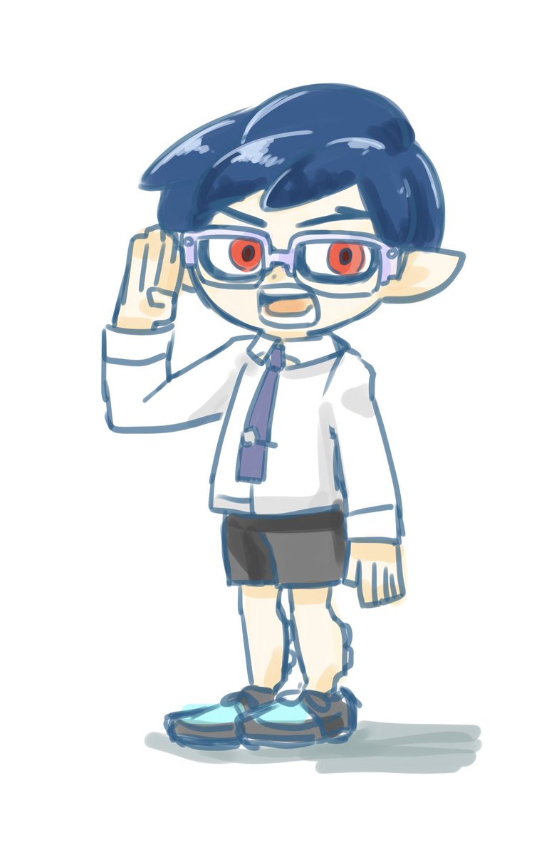 kongetugou's tweet photo. 委員長だけで飽きちゃった…🦑インクをまじめに塗りつぶしそうな委員長です https://t.co/YtZMh8ZpNm