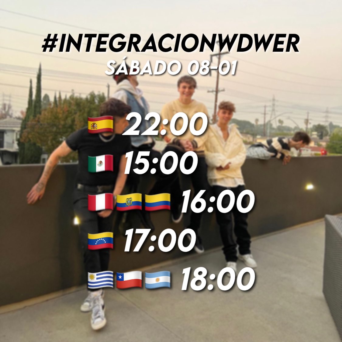 AVERYSPURPOSE's tweet photo. #integracionwdwer !!!

aqui teneis el dia y hora segun el pais para la integración, si teneis alguna pregunta o algun horario esta mal no dudeis en avisarme porfi!! <3 https://t.co/cHsXX96kvP