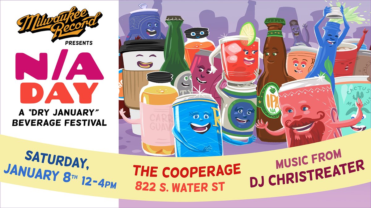 milwaukeerecord's tweet photo. Join us this Saturday for the inaugural N/A Day at @cooperagemke. Tickets -> https://t.co/HvHZg5oHXi https://t.co/BeQlutyZ4q