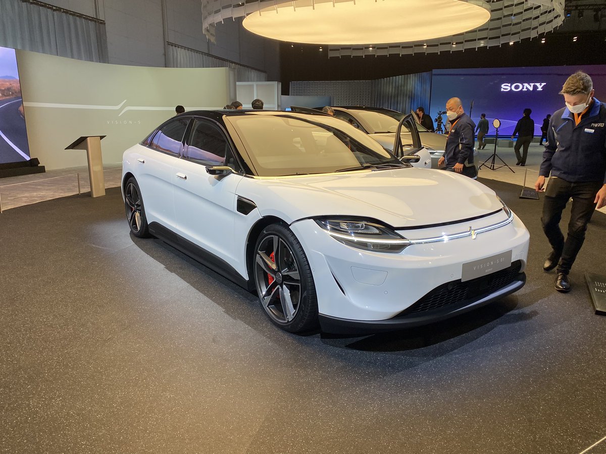 Darkcloud25's tweet photo. Sony Vision S prototype Cars are looking pretty slick especially now with the launch of Sony Mobility Ink company. I’m super excited to see the future #SonyCES #SonyVisions #SonyMobility https://t.co/POyywQvt6v