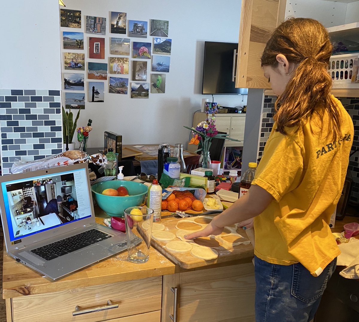 YYCDana's tweet photo. Thanks for the virtual cooking class @dinnerwithjulie! 
My daughter’s butter tarts turned out great! https://t.co/aK9uqqHOC9