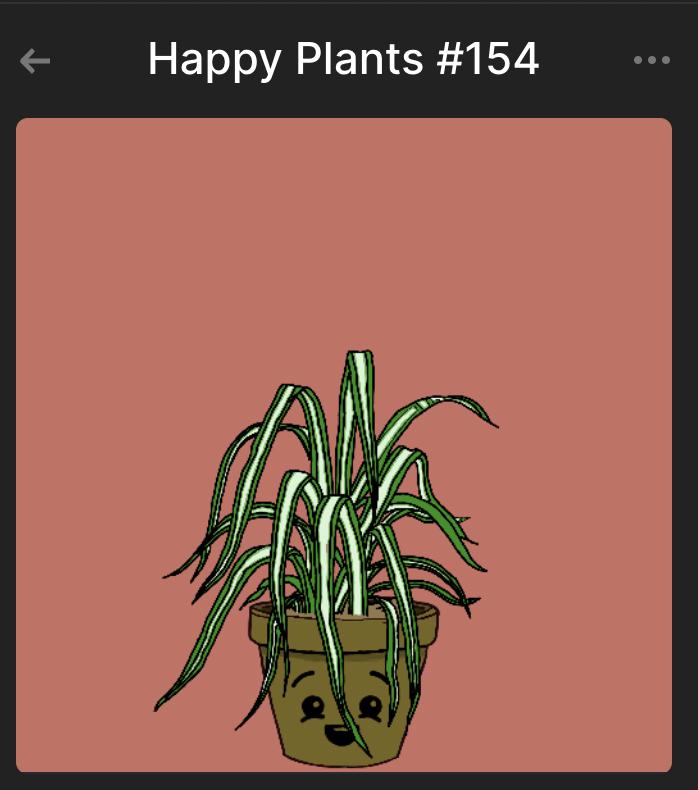 levimacc's tweet photo. i got a @HappyPlantsNFT from the 👑👑👑! looks like I've been a good girl this year 🥰✨ https://t.co/5m80IlweDe