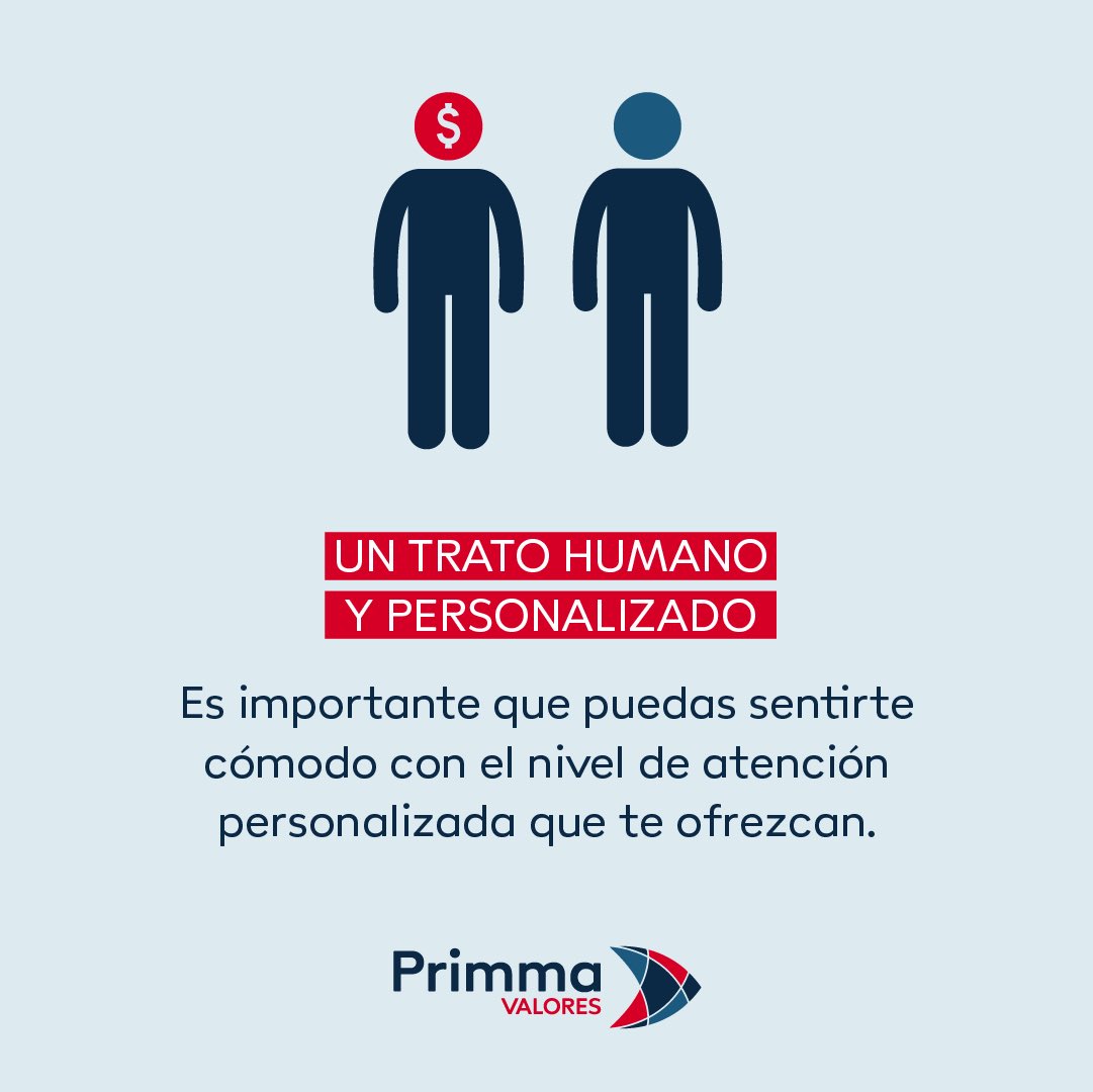 Los puestos de bolsa asignan a cada inversionista un asesor financiero.
Debes sentirte cómo con el nivel de atención personalizada que te ofrezcan; para que puedas entender las inversiones que realices en el Mercado de Valores, y obtener la mejor asesoría de acuerdo a tu perfil.
