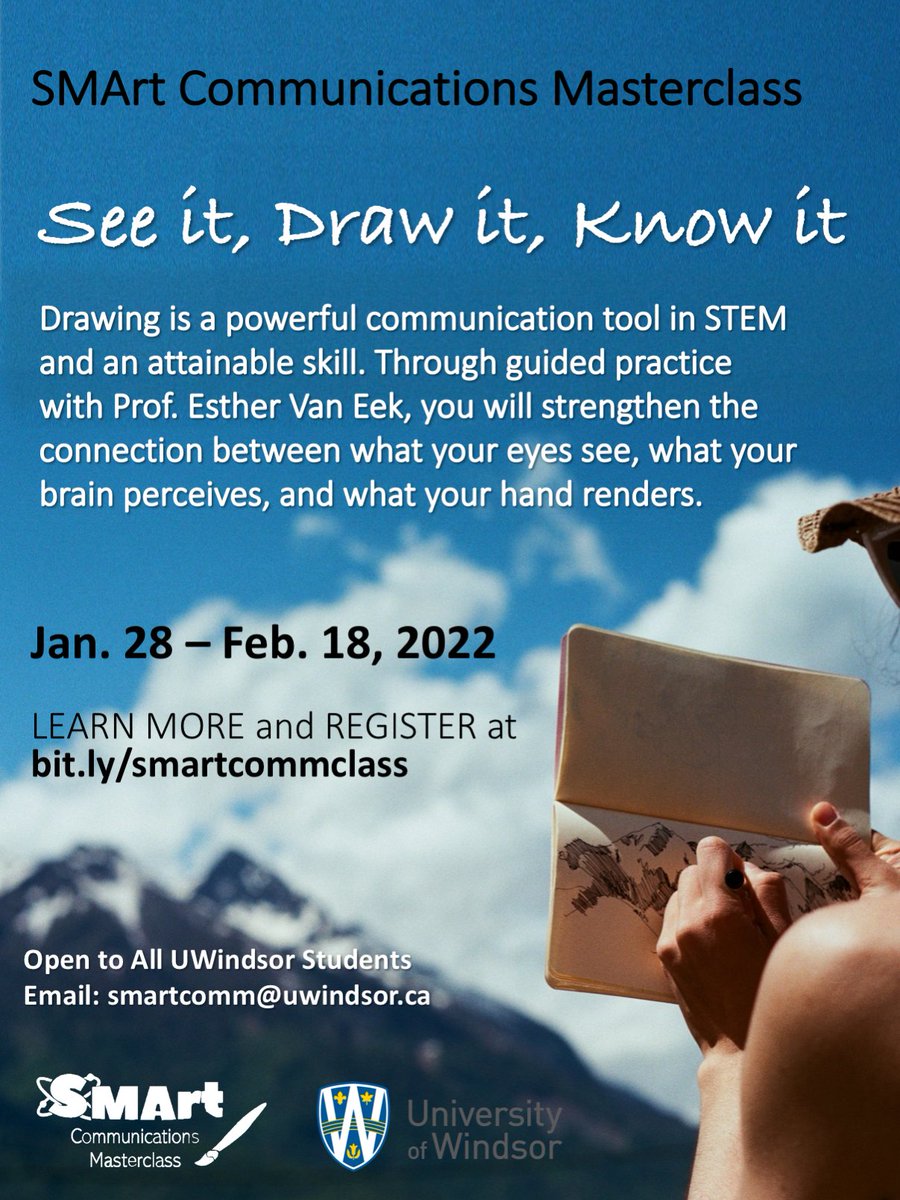 UWindsorENG's tweet photo. All @UWindsor students are eligible to take a workshop series to learn how to express STEM concepts through drawing: https://t.co/SUsyE1xPoF https://t.co/xIaslyYCee