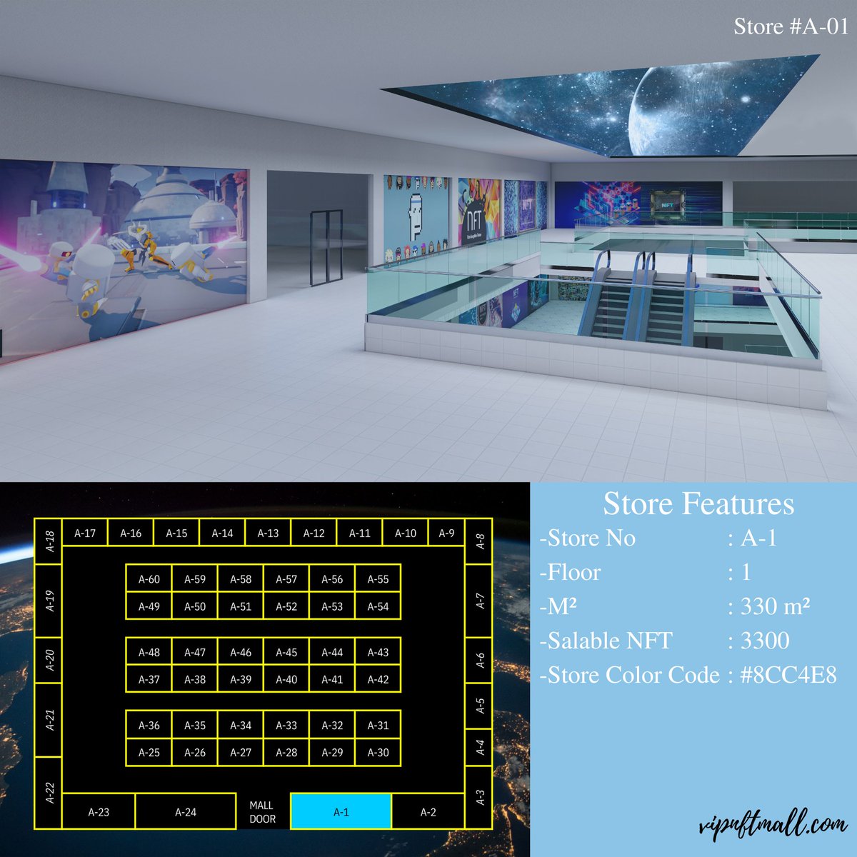 vipnftmall's tweet photo. It is a VIP Mall located in space. Hurry up and get your store. When 80% of the 1st floor of this shopping center, whose m² price is 0.0008 ETH, is sold, the 2nd floor plan will be published and the M² price will be 0.0016 ETH. Then the VIP NFT TOWER plan
https://t.co/vCgl5G3HIc https://t.co/GyZDpmfz0M