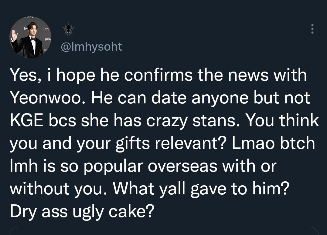 king_hedgie's tweet photo. B*tch he already denied Yeonwoo in a matter of minutes😂 what is this person still waiting for? #Mineun #MineunIsReal https://t.co/jJlb87wUOr