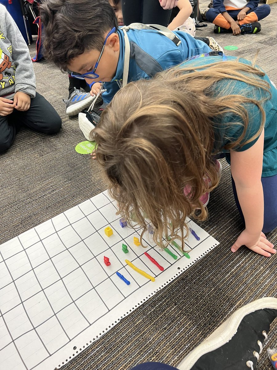 The moment kids tell you”thank you for teaching me how to graph”! We graphed by color, size and object! Making the graph made it easy to count and analyze our data.