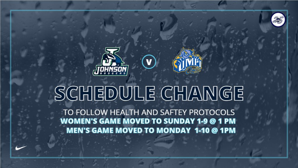 vtsujbadgers's tweet photo. Friday's basketball double header has be rescheduled to follow health and safety protocols.
Women's game moved to Sunday 1-9 at 1pm
Men's game moved to Monday 1-10 at 1pm
#GOBADERS https://t.co/DbAIt23i3U