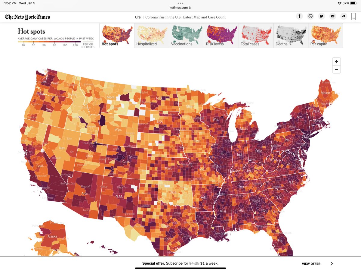 GeorgeMonks11's tweet image. This is an odd phenomenon of color happening in #Oklahoma compared to its surrounding border States. Are we counting Covid cases differently? #Covid19 

nytimes.com/interactive/20…