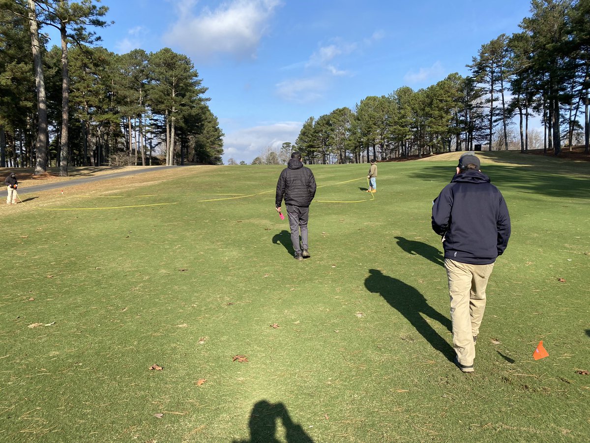 First day of staking here at Dunwoody CC with <a href="/TantoIrrigation/">Tanto Irrigation</a>.  <a href="/ewinggolfguy/">EwingGolfGuy</a> <a href="/RainBirdGolf/">RainBirdGolf</a>