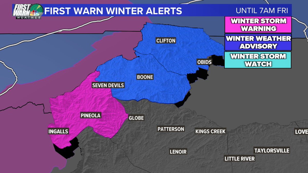 wxbrad's tweet photo. A fast-moving winter storm moves into the mountains late tomorrow and early Friday morning. Great news for the ski resorts. #wncwx #snOMG #ncwx #scwx #cltwx #wcnc https://t.co/Fo70kHEgL7