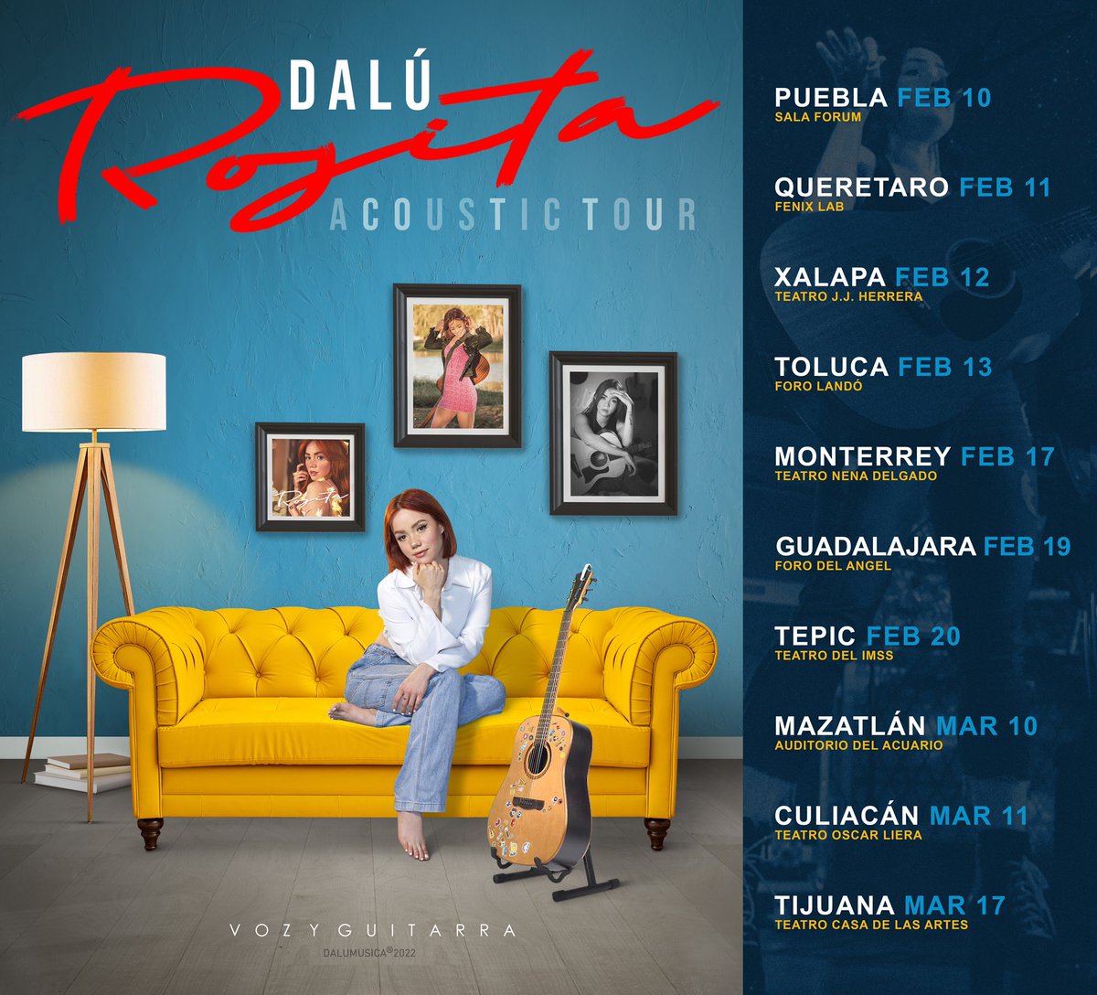 Dalumusica's tweet photo. 🖤✨ROJITA - ACOUSTIC TOUR ✨🖤 
¡Ya quiero conocerlos a todoooos! 

Preventa de tickets: https://t.co/boSCH4M8sw
.
.
Preventa sólo del 5 al 20 de Enero https://t.co/ONbyfp7MVo