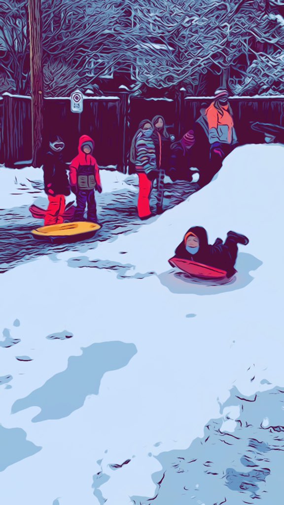 We are ready for the Winter Olympics with the Luge track made by the students.