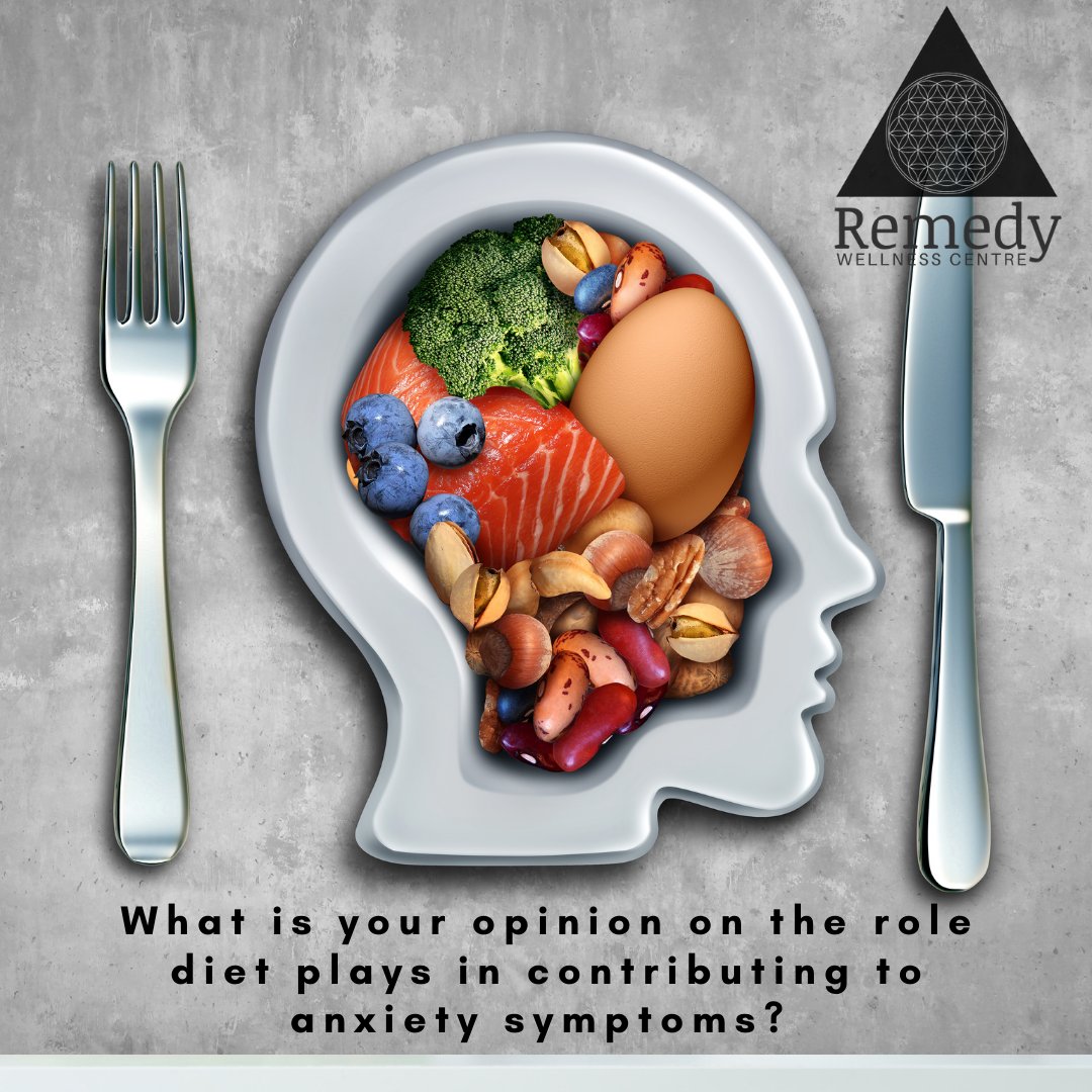 RemedyWellness1's tweet photo. What is your opinion on the role diet plays in contributing to anxiety symptoms? https://t.co/7sHsix0eJ7