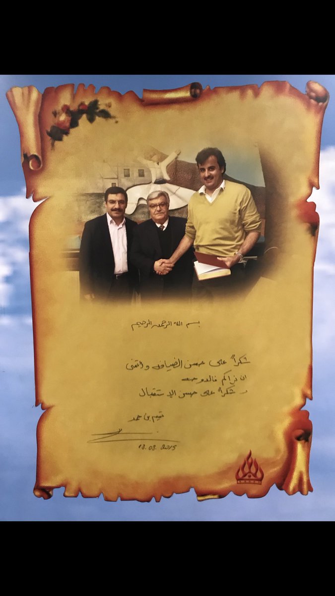 سعدت بزيارة مطعم الملك والإلتقاء بصاحب المطعم الله يبارك له في مدينة إسطنبول العريقة والذي تشرّف بزيارة سمو أميرنا المفدى @TameemAlthani <a href="/TamimBinHamad/">تميم بن حمد</a> عام 2015 ومازالت صورة سمو المجد توثّق تلك الزيارة الكريمة ل #أمير_التواضع و #تميم_المجد ربي يحفظه وكل #هل_قطر الكرام….