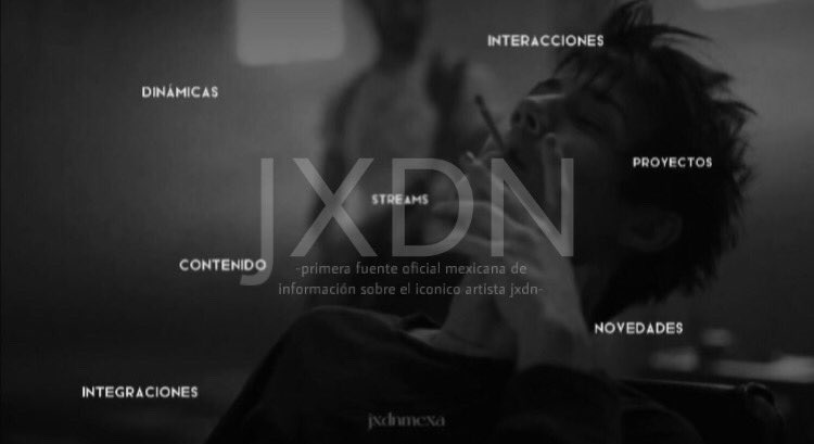 jxdnmexa's tweet image. Bienvenido/as sean ustedes a @jxdnmexa
Cuenta fundamentalmente dedicada a compartir a aquellas personas que se integran en el fandom diverso contenido acerca de nuestro icónico artista y cantante @jxdn
¡Ayúdanos dando fav y rt, para hacer crecer esta cuenta y su contenido!