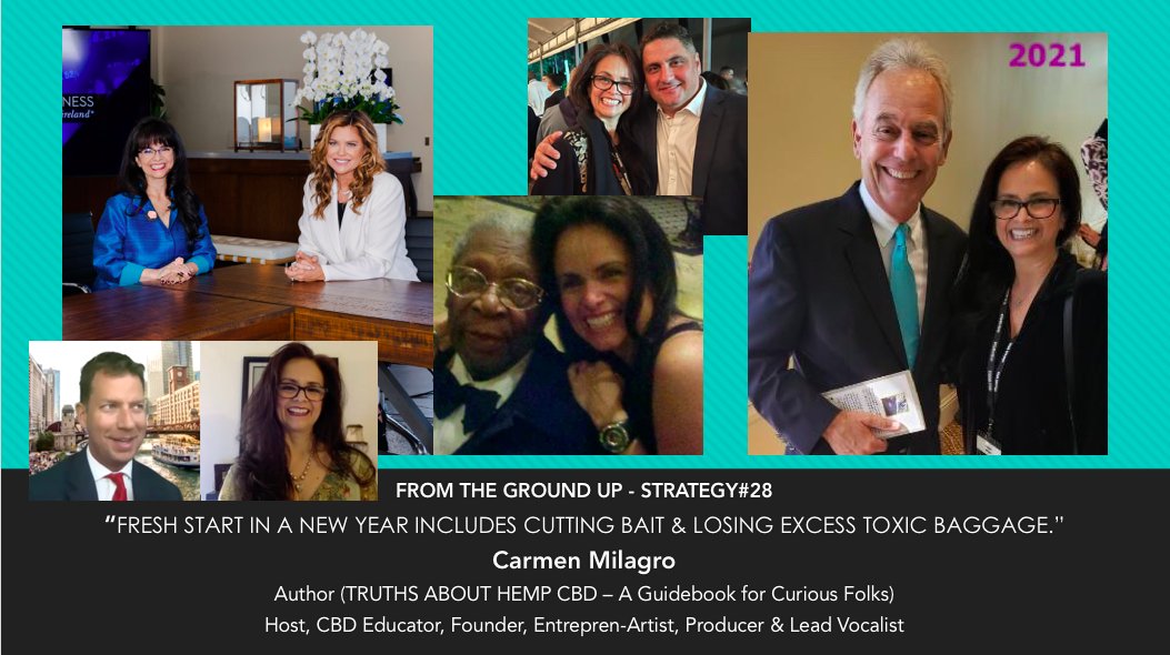 carmenmilagro's tweet photo. Strategy #28
“Fresh start in a new year includes cutting bait and losing excess toxic baggage"~
@CarmenMilagro #CBDEducator
#Author Truths About Hemp CBD
#Host From The Ground Up
#Founder https://t.co/VvLqx9xgjE
Also in pix: Mr. BB King, Hugh Hilton & Paulie Kazanofski https://t.co/KR7vu89jsn
