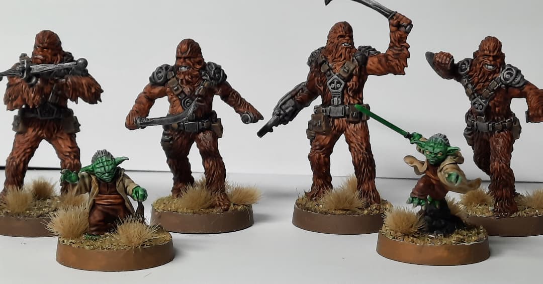 TSGJosh's tweet photo. Wookies are Finally Done! Really enjoyed Painting them up! I iv been using @RedgrassGames brushes. Also i enjoyed Finnishing them up on mine and @Cat_or_Rabbit Weekly Live!
#Starwarslegion #mentalhealth #paintingminiatures #StarWars #Staffordshire #Lichfield https://t.co/my4VES4tuf