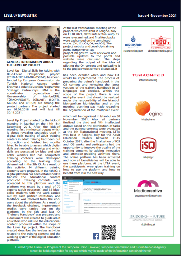 one1community's tweet photo. Attached is the fourth edition of the LEVEL UP newsletter that explains the second year of the project. You can find out more about the project by visiting the website:https://t.co/i1Fb2bXuw9 https://t.co/RdIKP0li5w