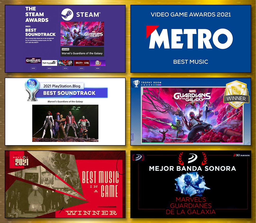 GOTG game won 6 awards for best soundtrack! Amazing!