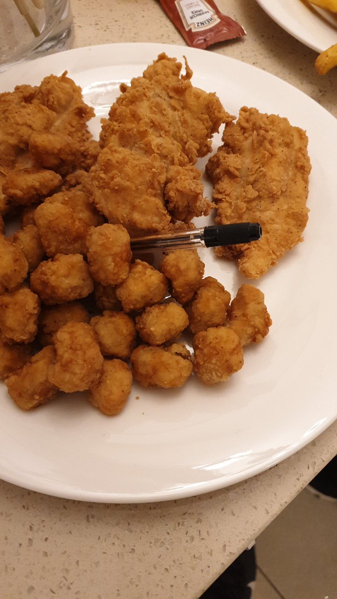 Davo1984's tweet photo. @kfc Hey @kfc I didn't know pens come free with your meal. Pen fell out of my popcorn chicken box from the Widnes branch https://t.co/Ua3CZsKCJh