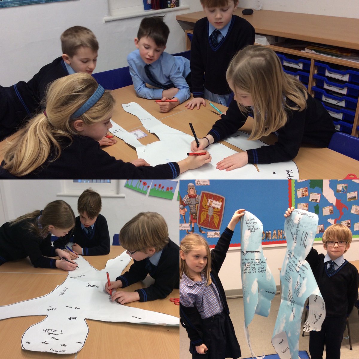 StMargs_Year3's tweet photo. Year 3 returned from their holidays eager to start their first lessons of 2022! We kicked off our new Science unit in style sharing what we already knew about the human body. Super skeleton knowledge @StMargaretsPrep! #StMargsScience #FunnyBones https://t.co/NNFKzpD4wr