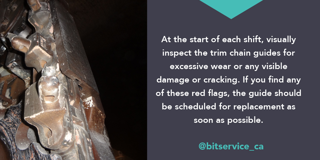 bitservice_ca's tweet image. A #boringmachine’s trim chain guide is crucial in #potashmining. Every day, it has to work and endure all the wear &amp;amp; tear that might arise in order to accomplish its tasks as efficiently as possible.
 
Check your trim chain guide with this bitservice.ca/blog/a-guide-t…