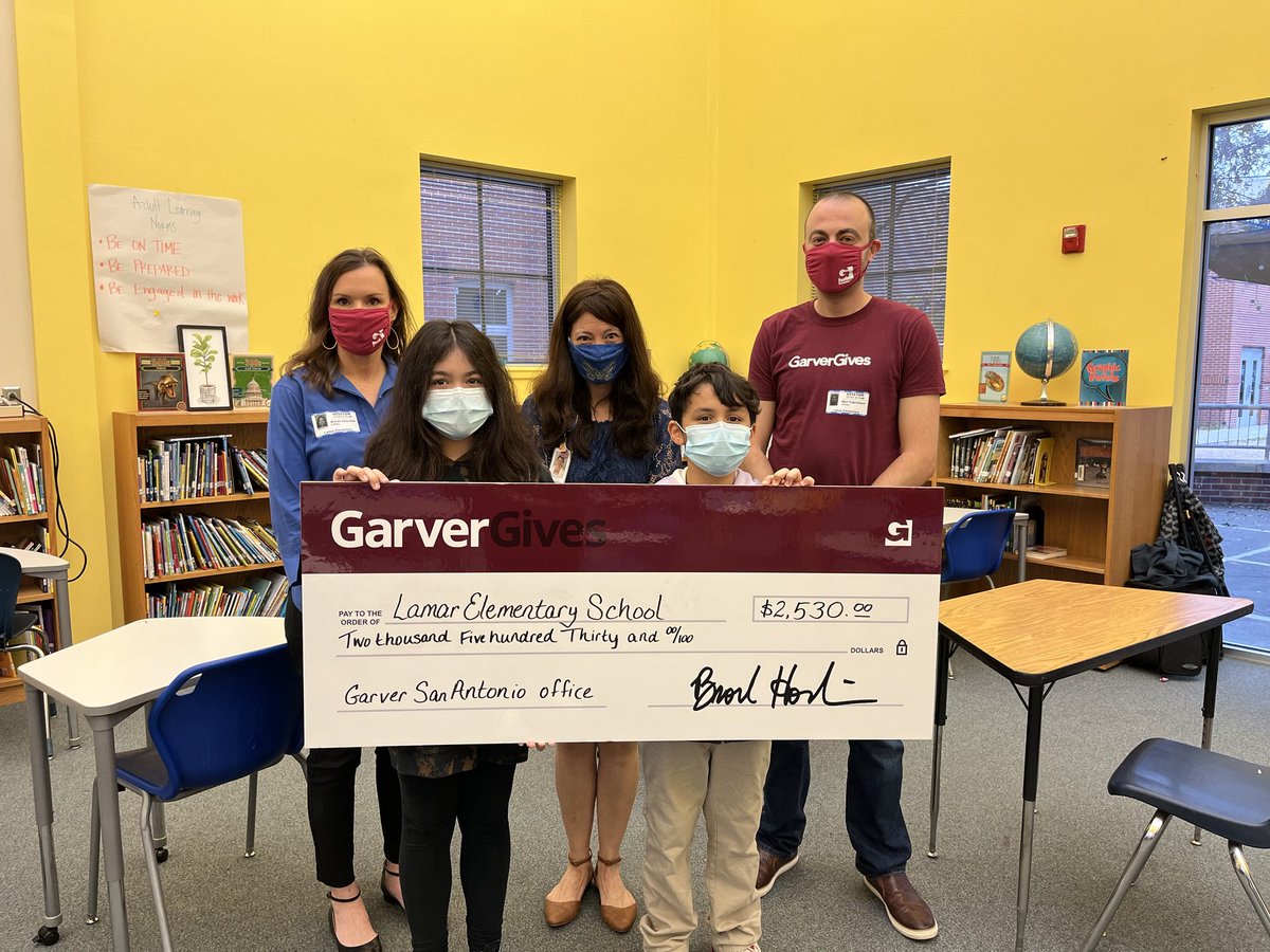 Thank ⁦you ⁦@garverusa⁩ for investing in our ⁦<a href="/LamarElemSAISD/">Lamar Elementary SAISD</a>⁩ <a href="/SAISD/">San Antonio ISD</a> 🐯 Tigers! More engagement in STEM experiences to come❤️!