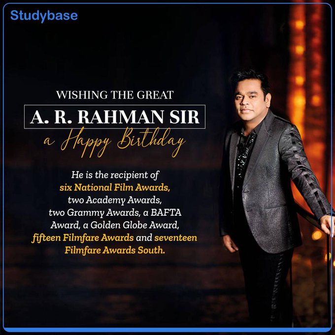 A.R. Rahman Sir
Happy Birthday 