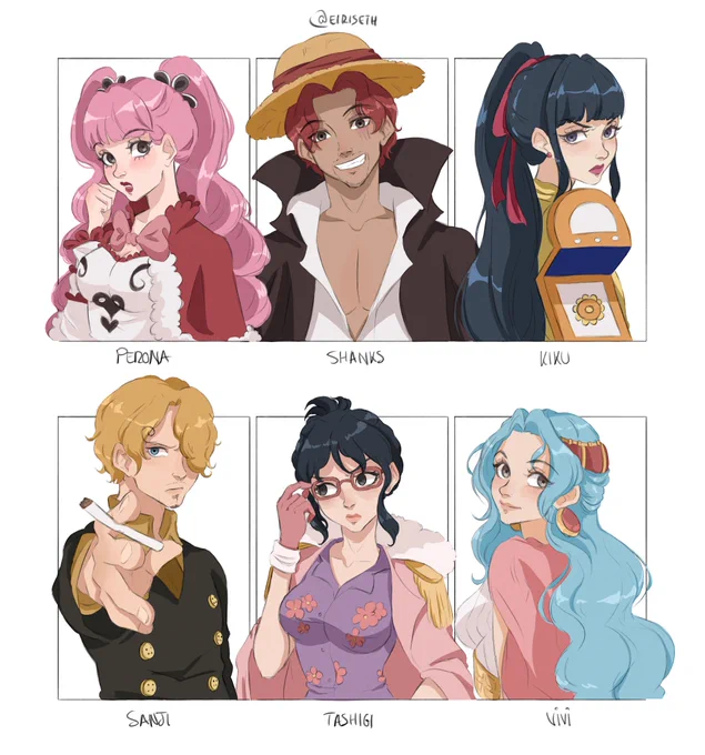 six fanarts but #onepiece version ✨ 