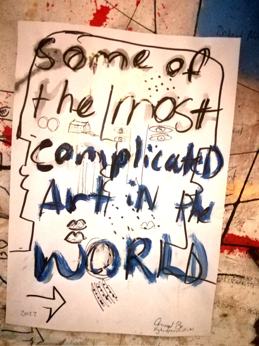conradbo's tweet photo. Conrad Bo Superblur creates some of the most complicated art in the world. He achieves this by reading a lot, using the Manifesto's of Superblur, Superstroke, Hybridpointillism, he also includes Mathematical Equations etc on his Art.
#conradbo #complicatedart #superblur https://t.co/oKTMTfLkBM