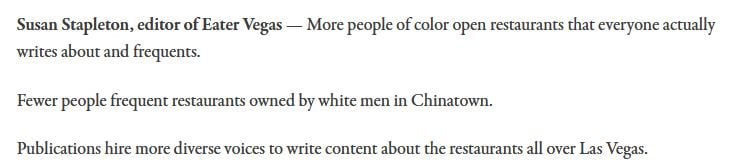TheVegasReport's tweet photo. Bitter, Racist Vegas Food Editor Continues Her War Against White Men, Posts Racist Rant and is Quickly Forced To Delete it. 

@Eater @voxmedia @reviewjournal @8newsnow @News3LV @KTNV @FOX5Vegas @LasVegasLocally @VitalVegas @latimesfood @eatinglasvegas  https://t.co/YH4f5YVqum https://t.co/cInjbKs6KQ