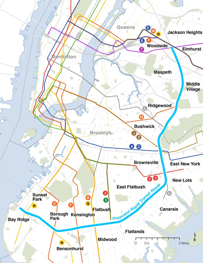 Mta Brooklyn Bus Map Interborough Express Nyc: New Transit Line Would Go From Brooklyn's Far End  To Queens In 40 Minutes Or Less – Nbc New York