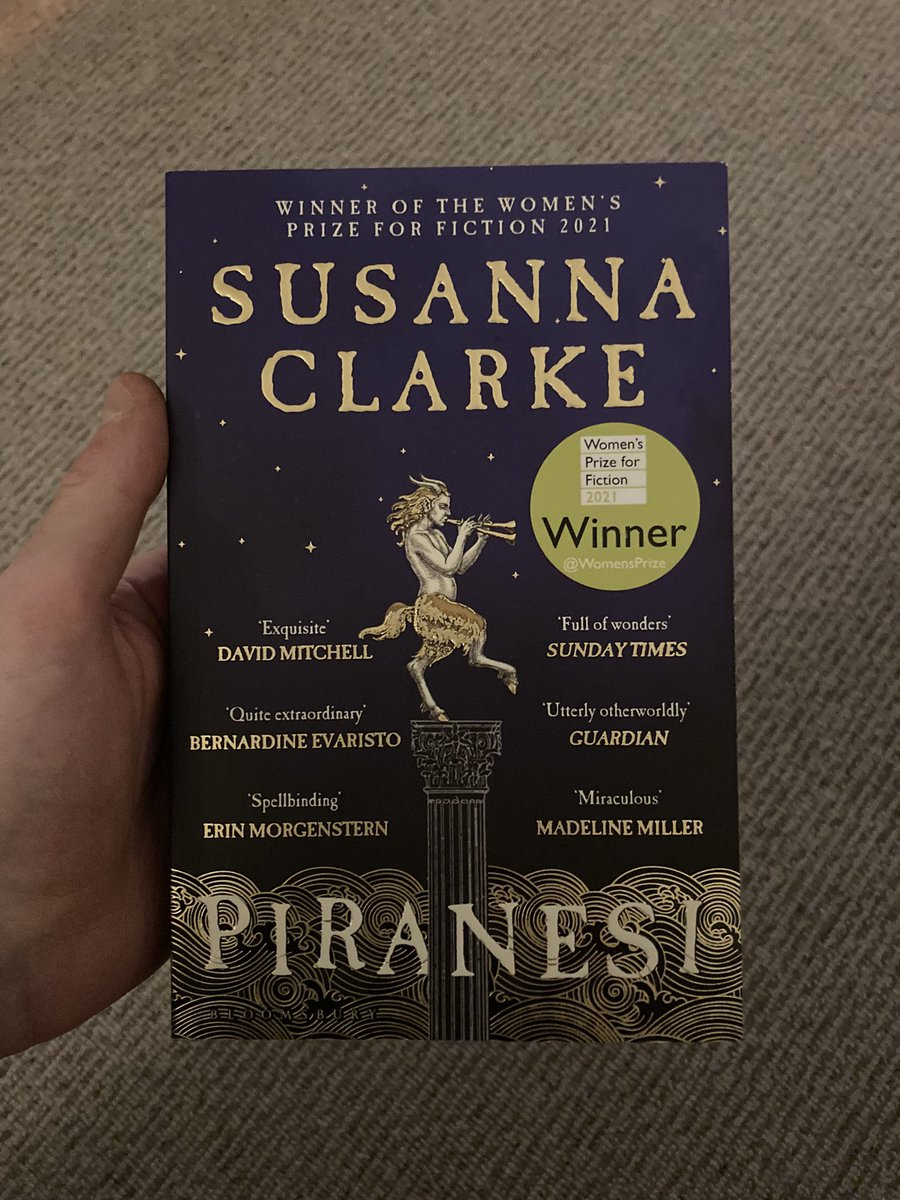 Just finished reading Piranesi by Susanna Clarke. 

Really enjoyed this one - the House was so brilliantly imagined!

#Piranesi #SusannaClark