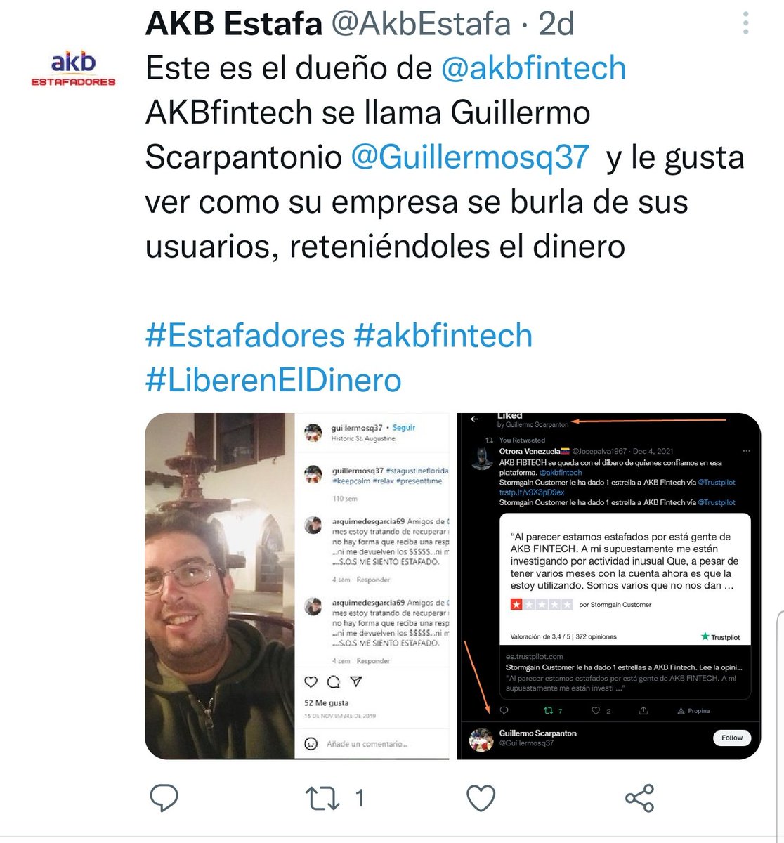 dlrnoticias's tweet photo. #6Ene | Usuarios de @akbfintech denuncian sentirse estafados por la plataforma ya que las transacciones no se hacen efectivas. 

Atención @Guillermosq37 https://t.co/WKQUdrsFyG