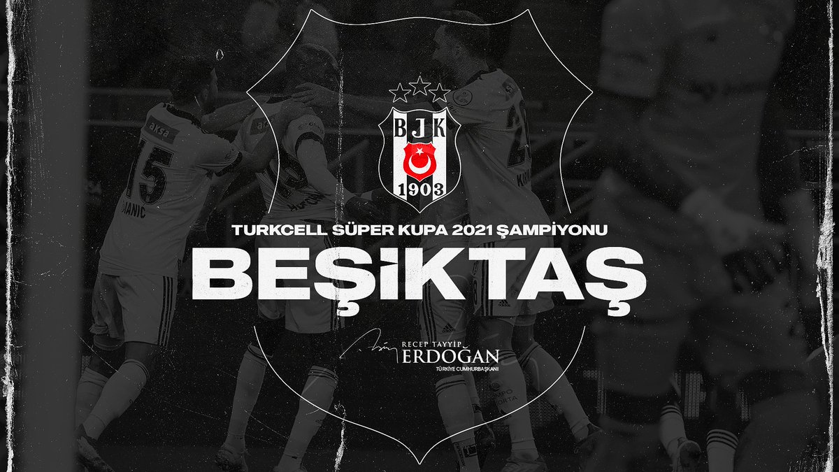 TFF Turkcell Süper Kupa 2021’i kazanan @Besiktas’ı ve tüm Beşiktaş camiasını en içten dileklerimle tebrik ediyorum.