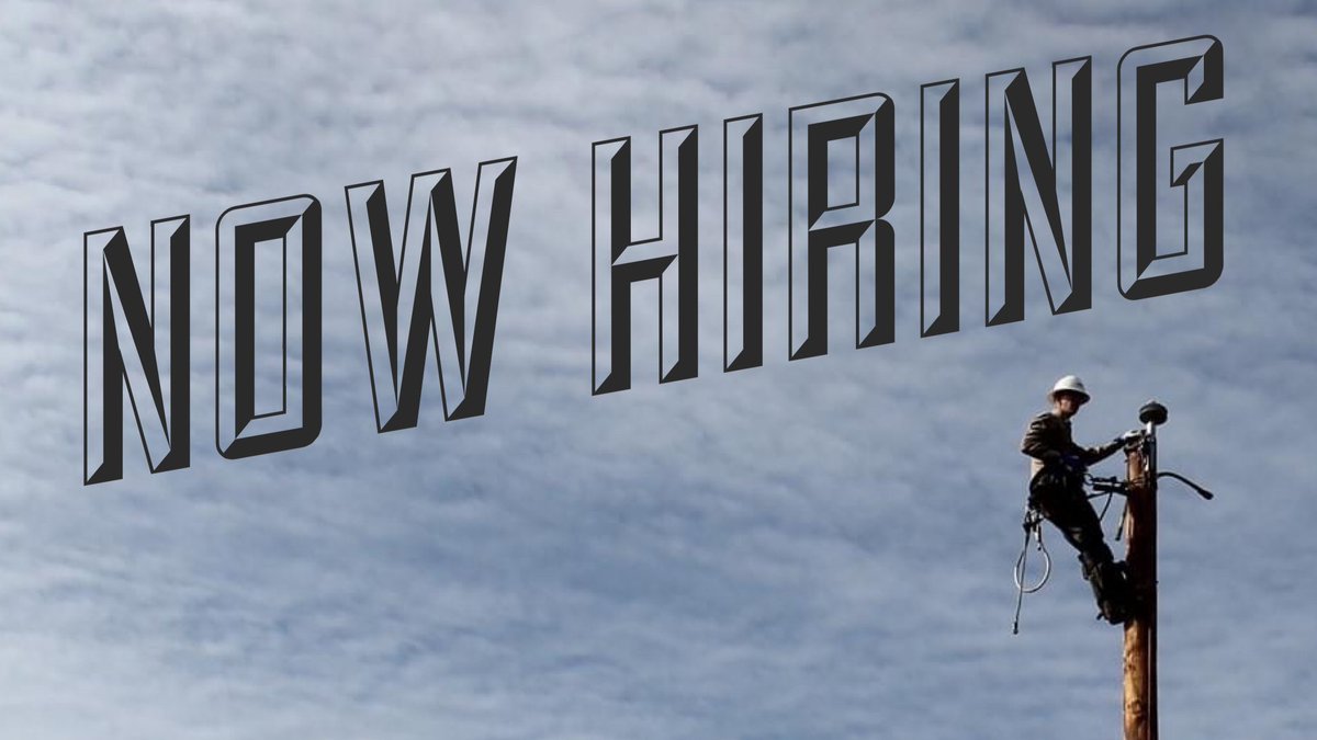 SValleyEC's tweet photo. We have 2 openings: GIS Technician and Lineman/High Step Apprentice.
Details at https://t.co/csrG44iwwp https://t.co/nLRpsJZDba