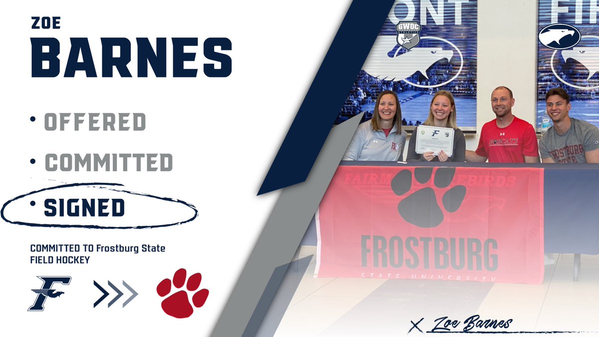 FHSAthletics1's tweet photo. Congratulations to Fairmont Field Hockey player Zoe Barnes on signing to play at Frostburg State University in Maryland! (@FrostburgFH) We are excited for your future and proud of your accomplishments as a Fairmont Athlete!
#BuiltInKettering #WeAreFirebirds #AlwaysAFirebird https://t.co/0qgPIzXCG1