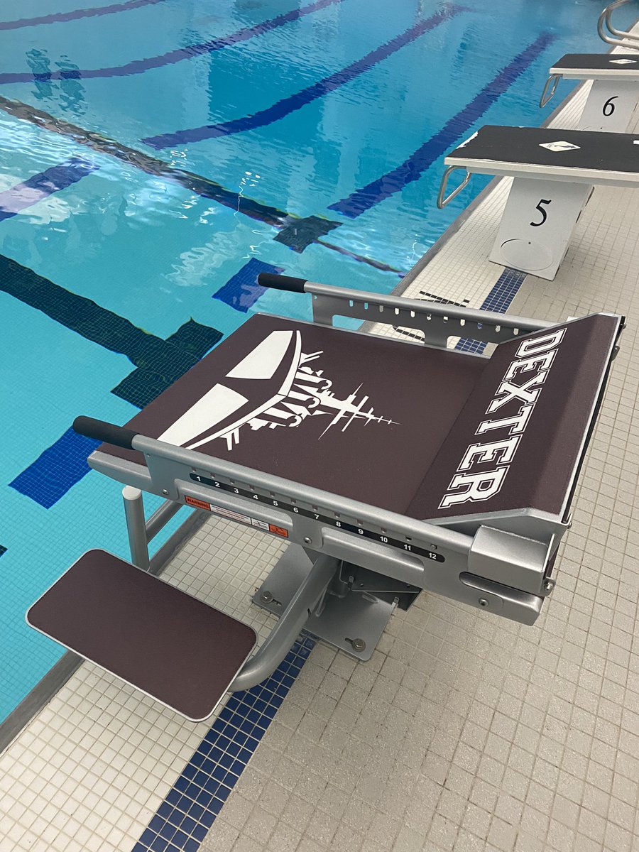 DexterSwimDive's tweet photo. We’ve got 1 ready to go!  I am so happy with how they turned out.   @SpectrumAquatic, thank you! You did a fantastic job!  Check out the comments to see the 1st swimmer to use it! Thank you Coach Bergman for installing the block(s)!  #DexSwim #newtoy @TimmisChris https://t.co/BzlFtmfBfM
